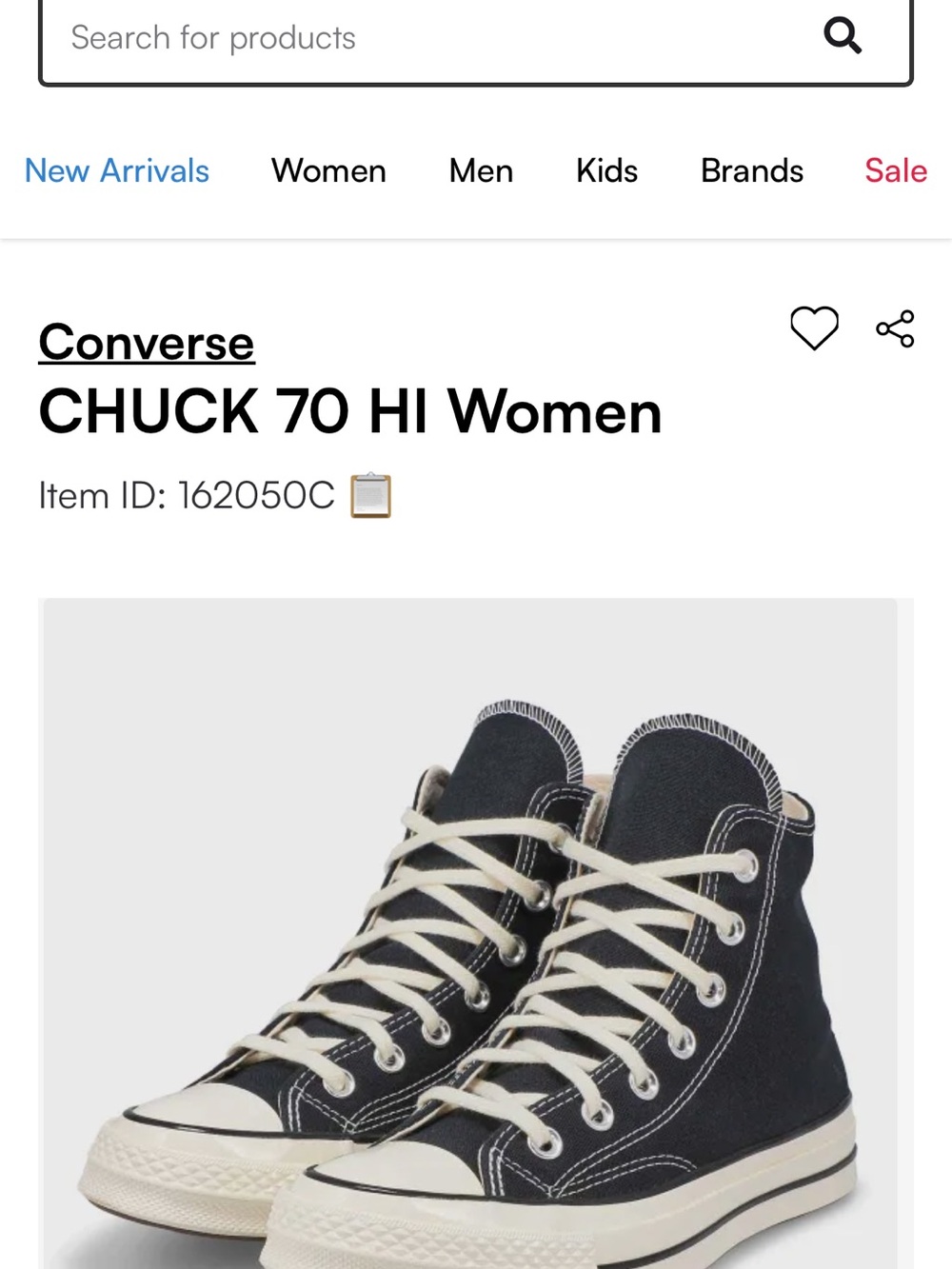 Converse Chuck 70 Hi Women - Black with Cream Accents